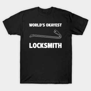 Funny Locksmith World's Okayest Locksmith T-Shirt